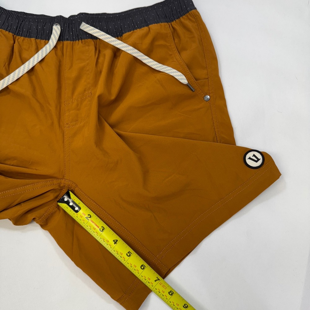 NWOT Vuori Banks Shorts Mens XL Burnt Orange Dark Ochre Athletic Gym Swim V302 - Picture 9 of 12